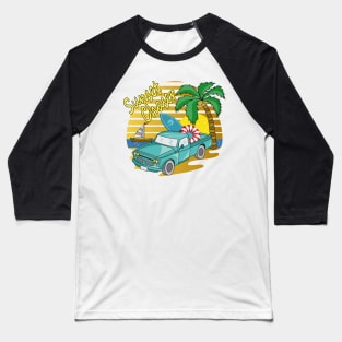 Sunset Chaser - Vehicle - Beach Day Baseball T-Shirt